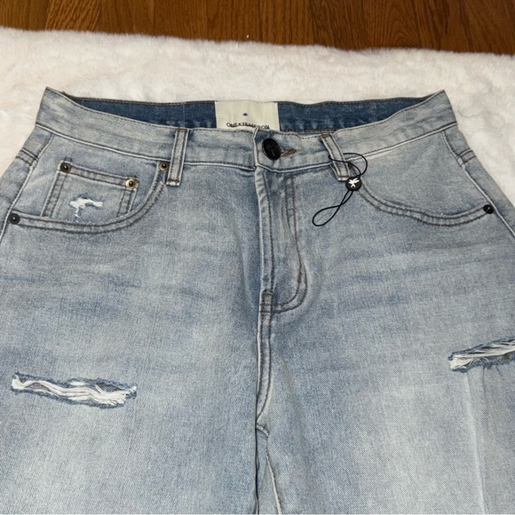 NWT Size 28 Free People One Teaspoon Light Blue Distressed Ripped Jeans - Picture 8 of 13
